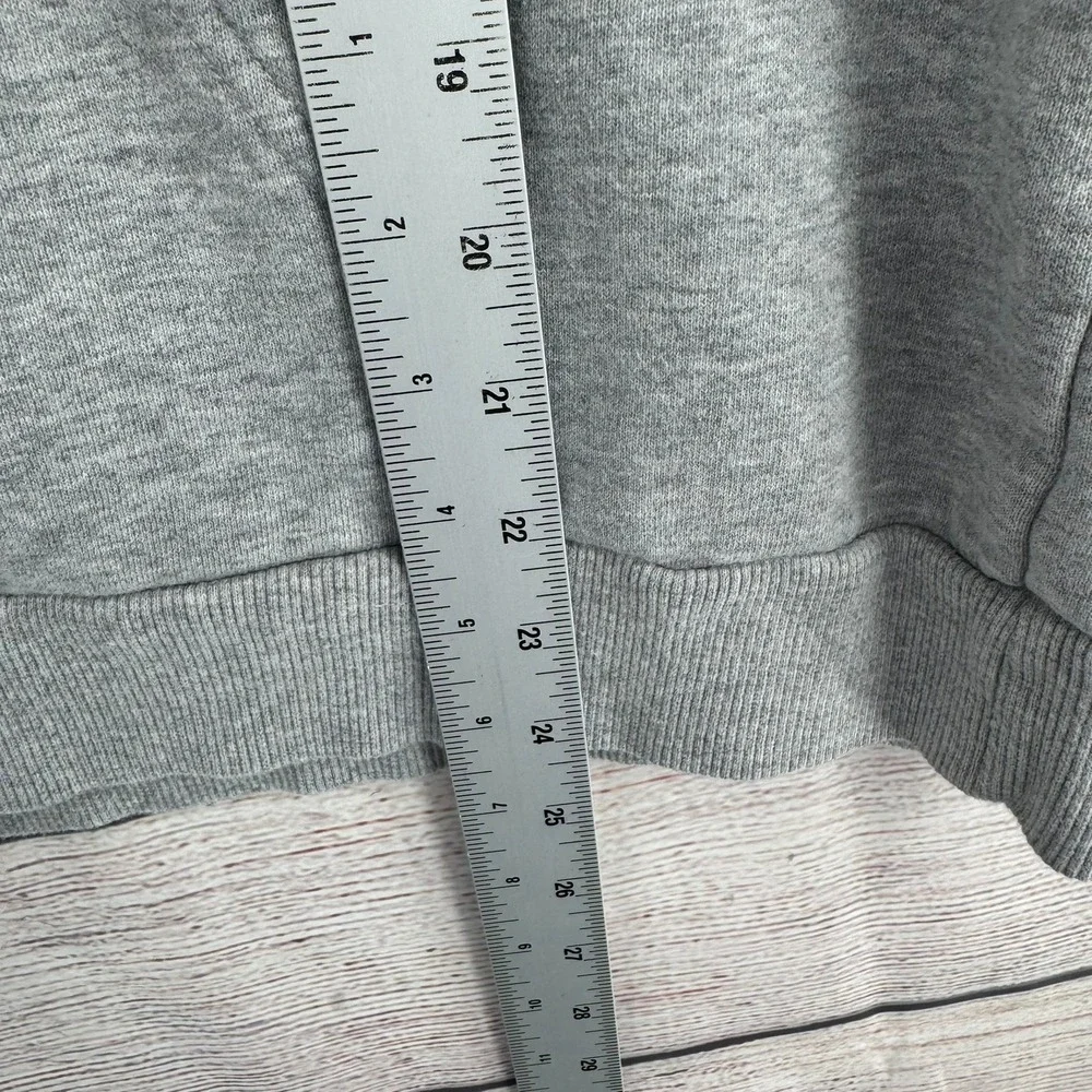 Brixton Hoodie Mens Medium Gray Sleeve Logo‎ Graphic Pullover Fleece Sweatshirt